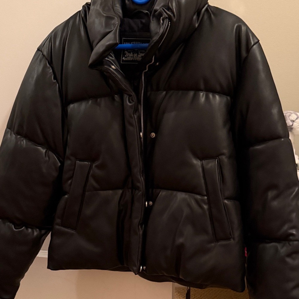 Brand new Levi's Black Leather jacket